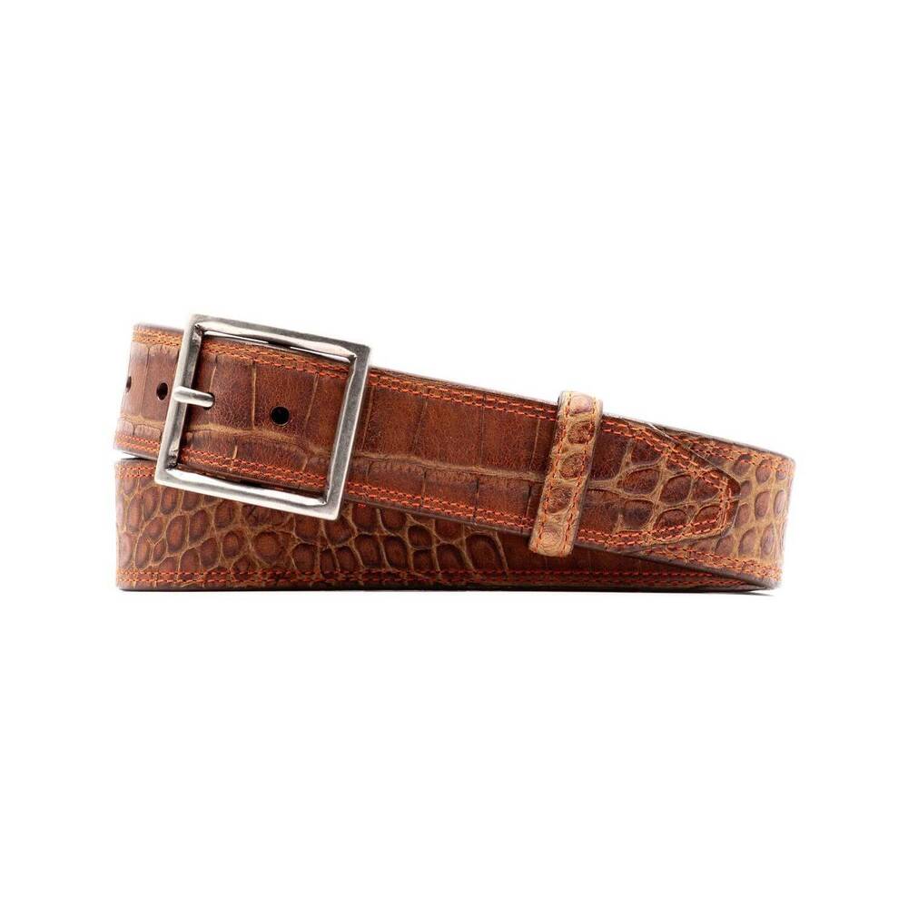 NEW MARTIN DINGMAN hunter italian alligator grain belt in vintage cedar